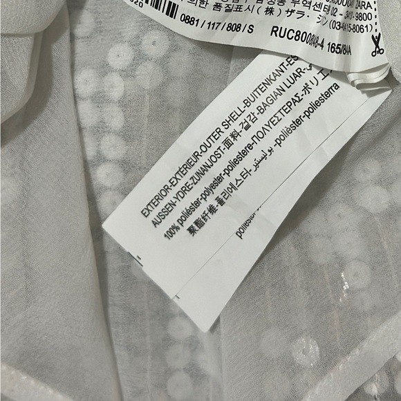 196 ZARA | NWOT Silver Sequin Mini Dress (Size S) - Picture 10 of 16